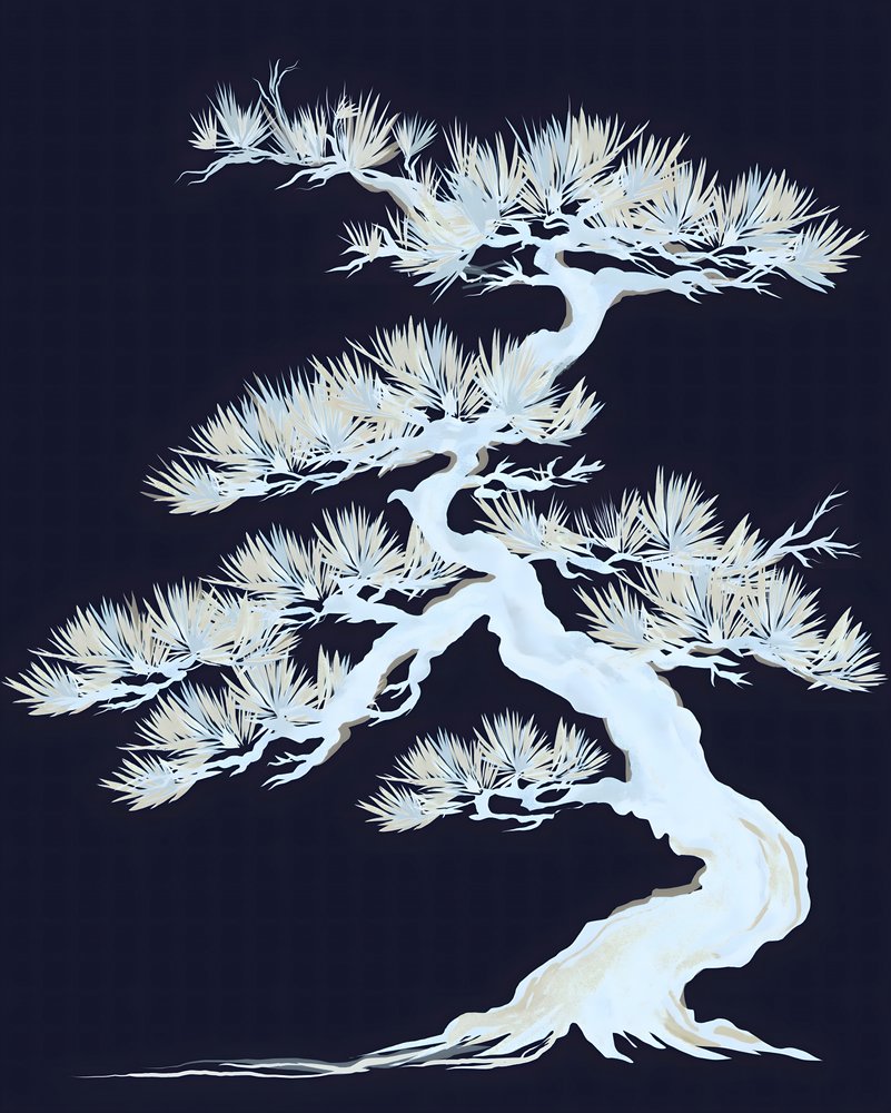 White Bonsai Tree by Josie George