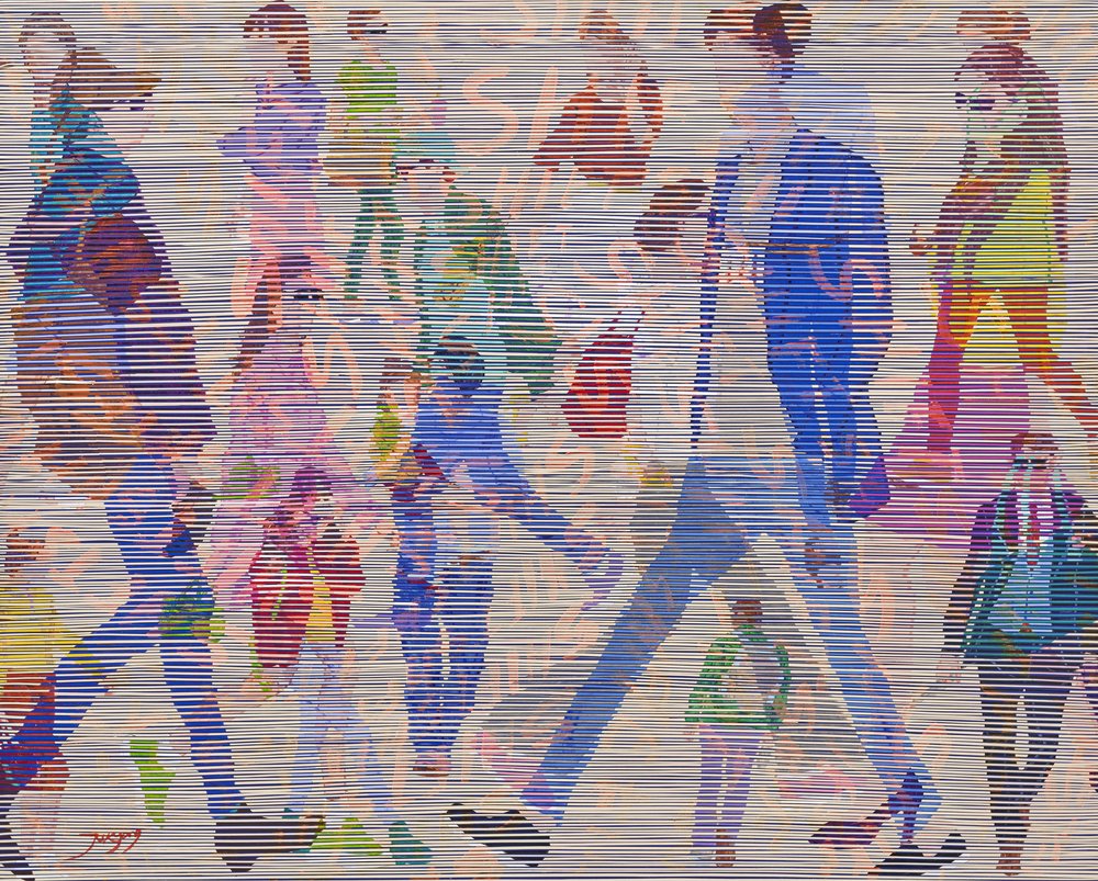 Abstract City Walkers by Jukyong Park