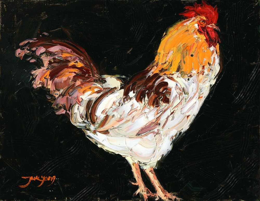 Bold Rooster Portrait by Jukyong Park