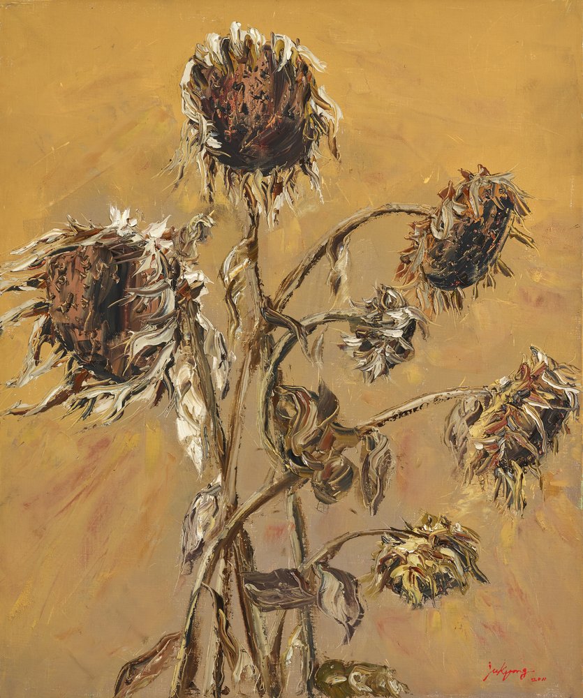 Dried Autumn Sunflowers by Jukyong Park