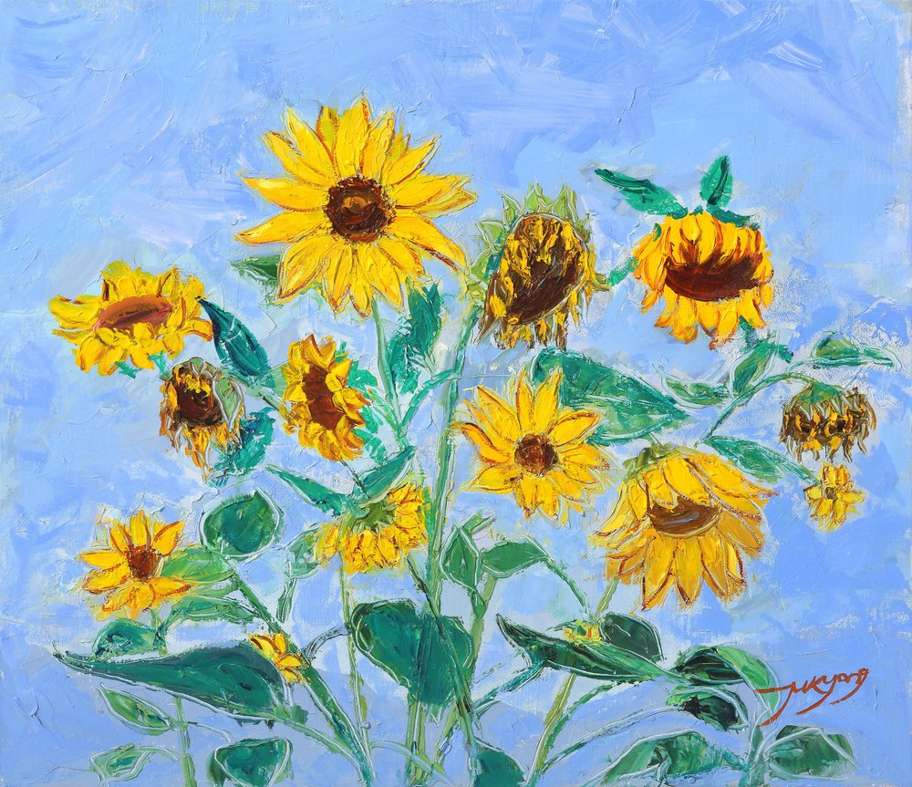 Golden Sunflowers by Jukyong Park