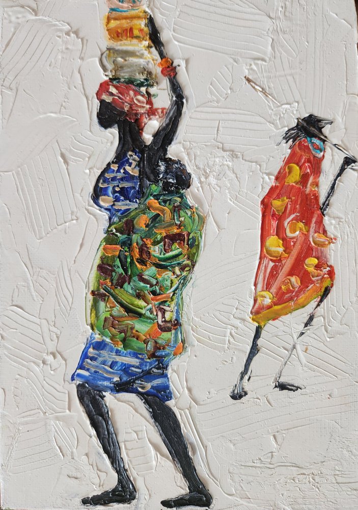Vibrant African Figures by Jukyong Park