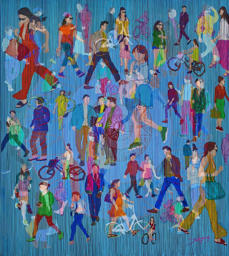 Vibrant City Crowd by Jukyong Park