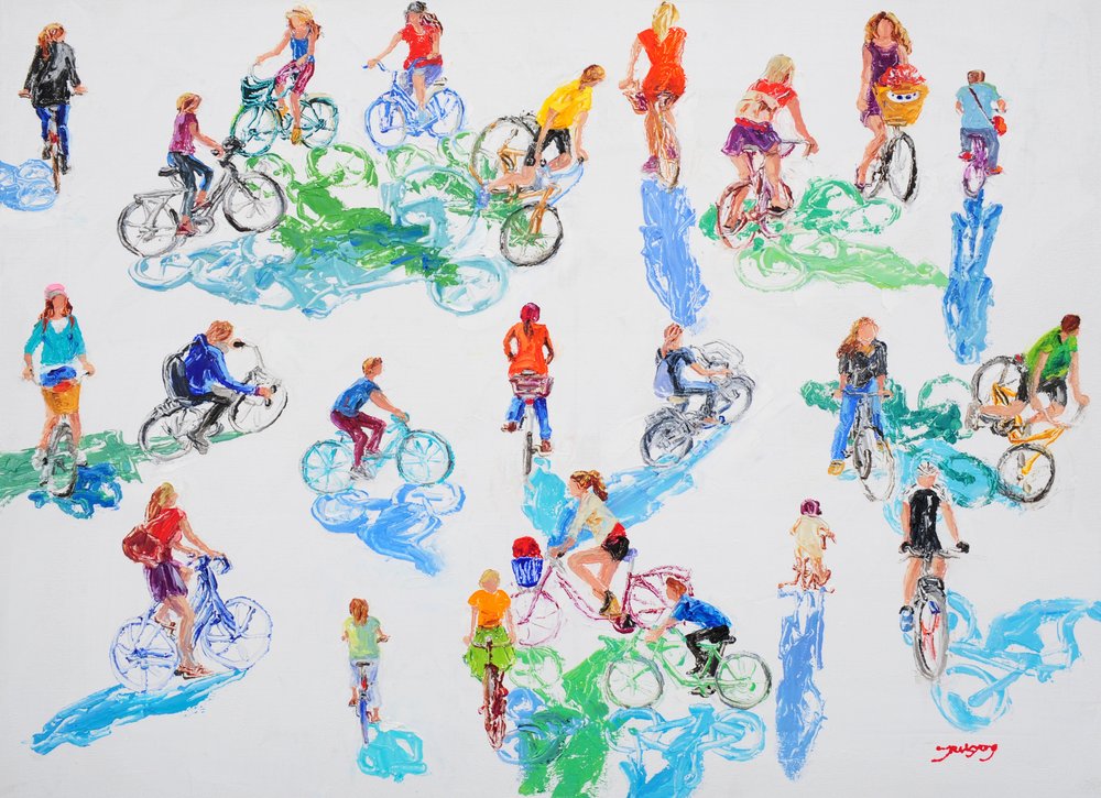 Vibrant Cycling Scene by Jukyong Park