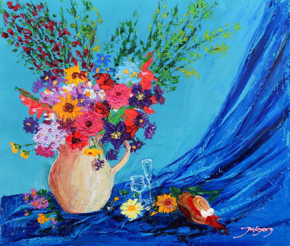 Vibrant Floral Still Life by Jukyong Park