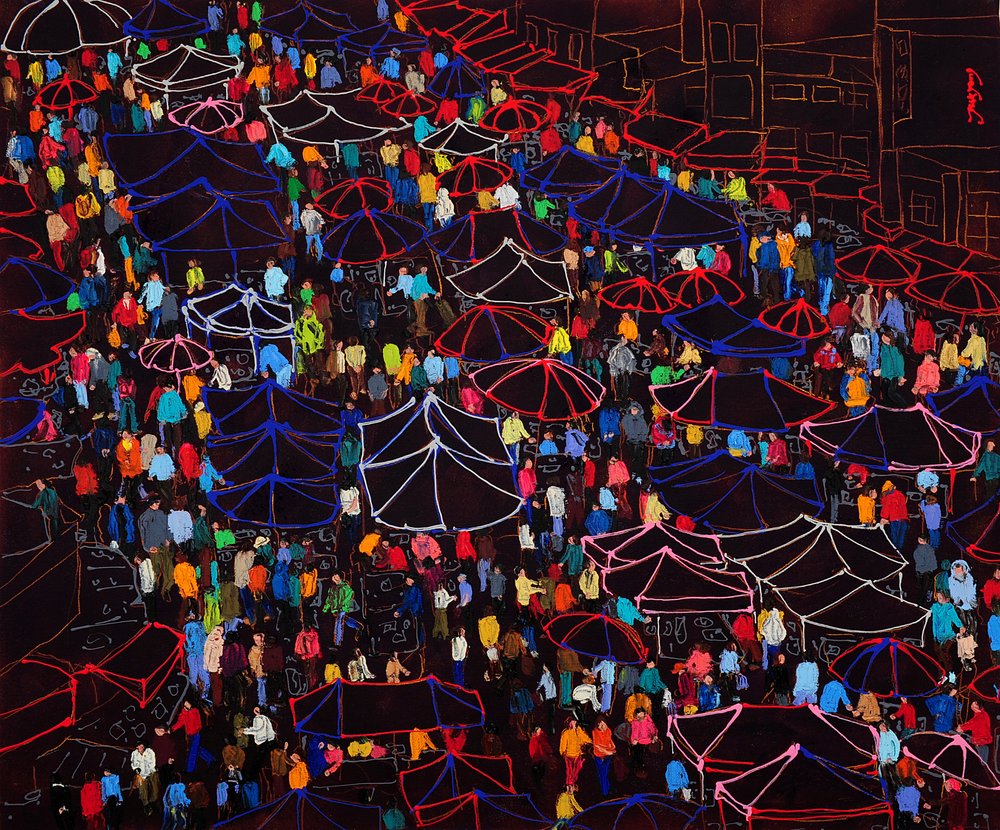 Vibrant Night Market by Jukyong Park
