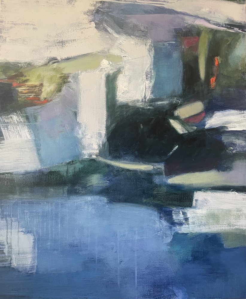Serene Blue Abstraction by Julia Purinton
