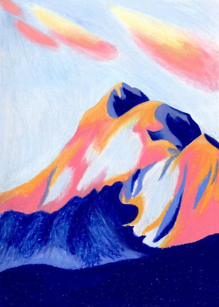 Vibrant Mountain Sky by Julie Lesouef