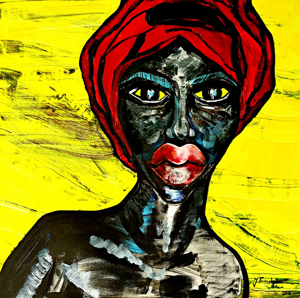 Expressive Black Woman by Julija Belickienė