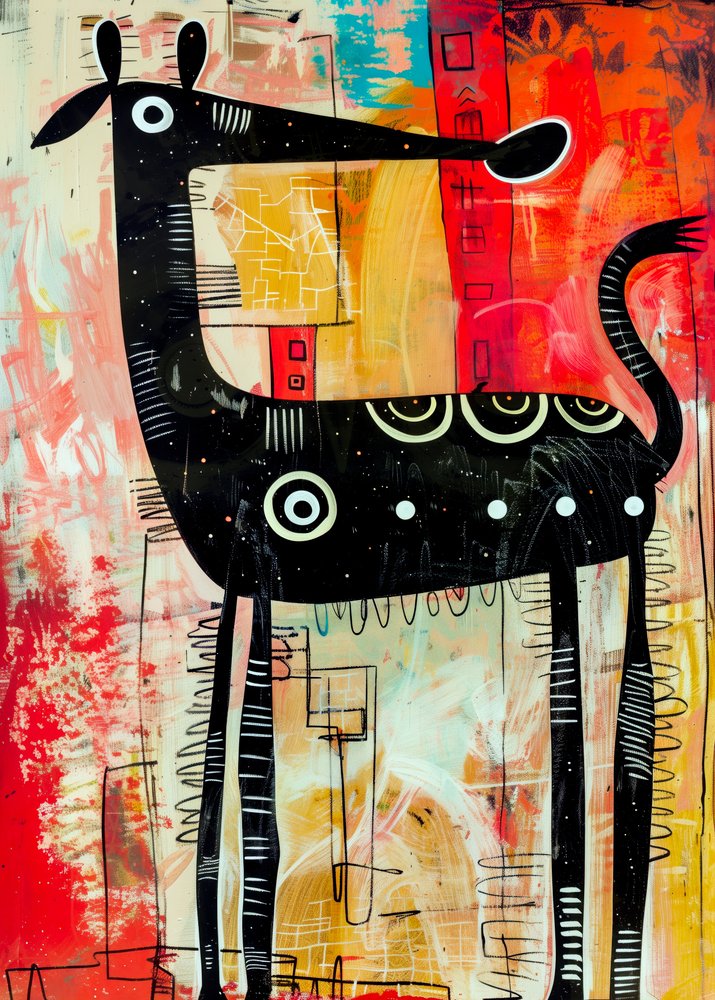 Colorful Abstract Animal by Justyna Jaszke