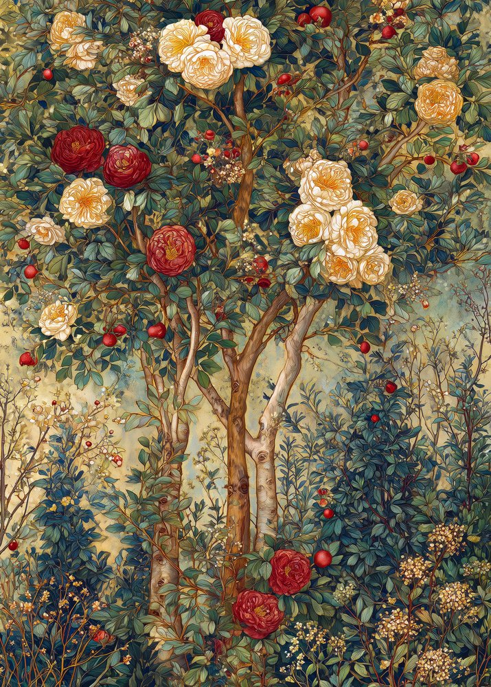 Enchanted Rose Garden by Justyna Jaszke