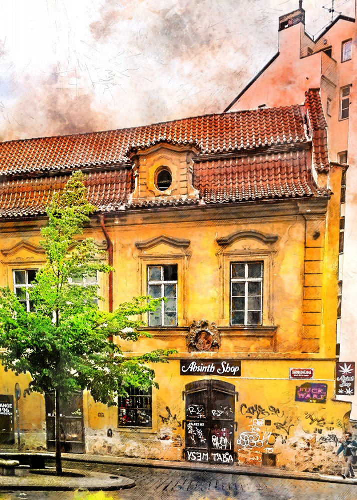 Historic Absinth Shop Building by Justyna Jaszke