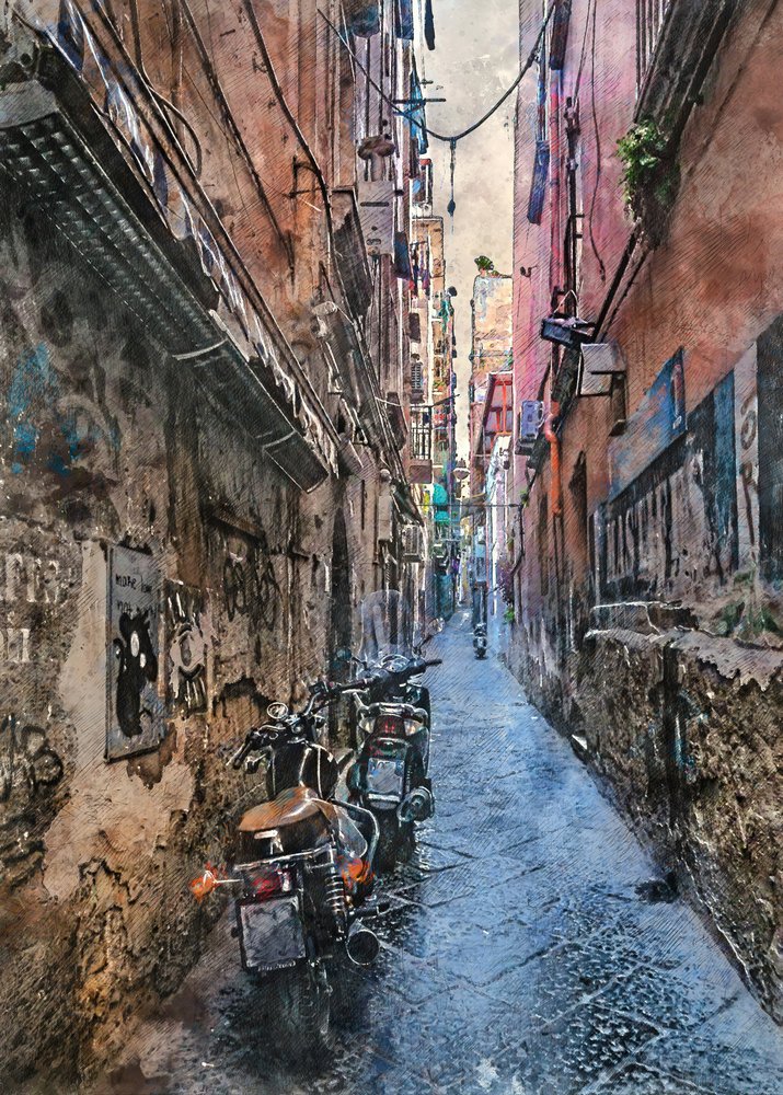 Historic European City Alley by Justyna Jaszke