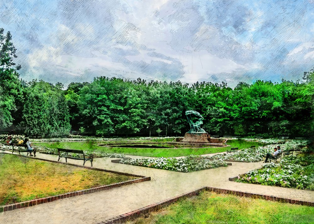 Peaceful Park Statue by Justyna Jaszke