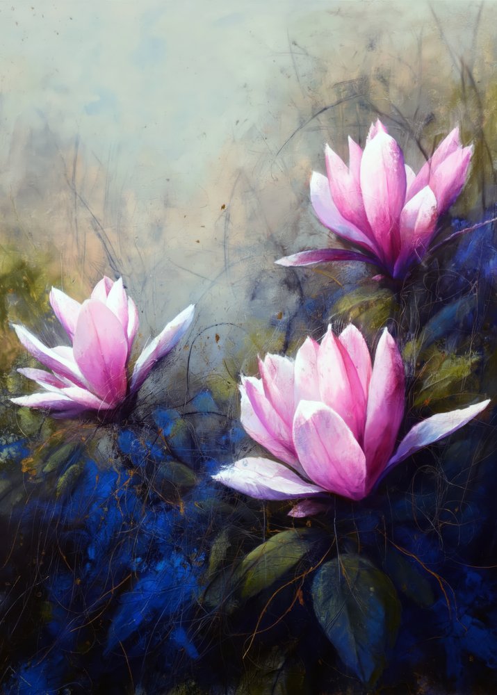 Serene Pink Lilies by Justyna Jaszke