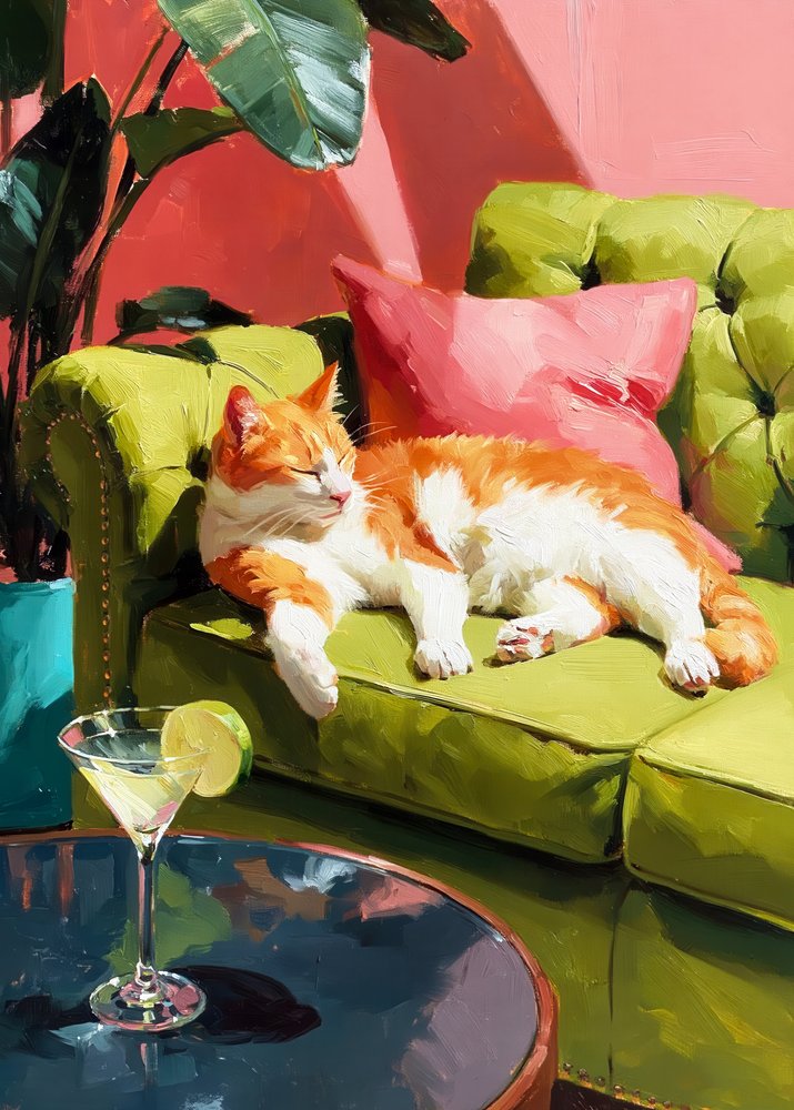 Sunny Cat Martini by Justyna Jaszke