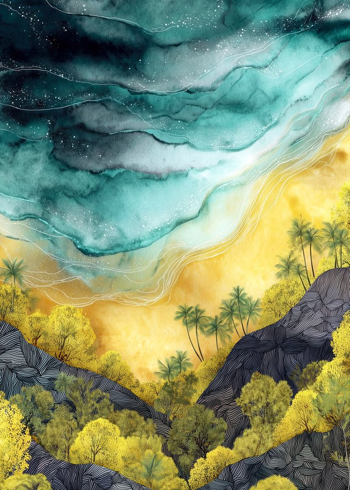 Tropical Beach Aerial View by Justyna Jaszke