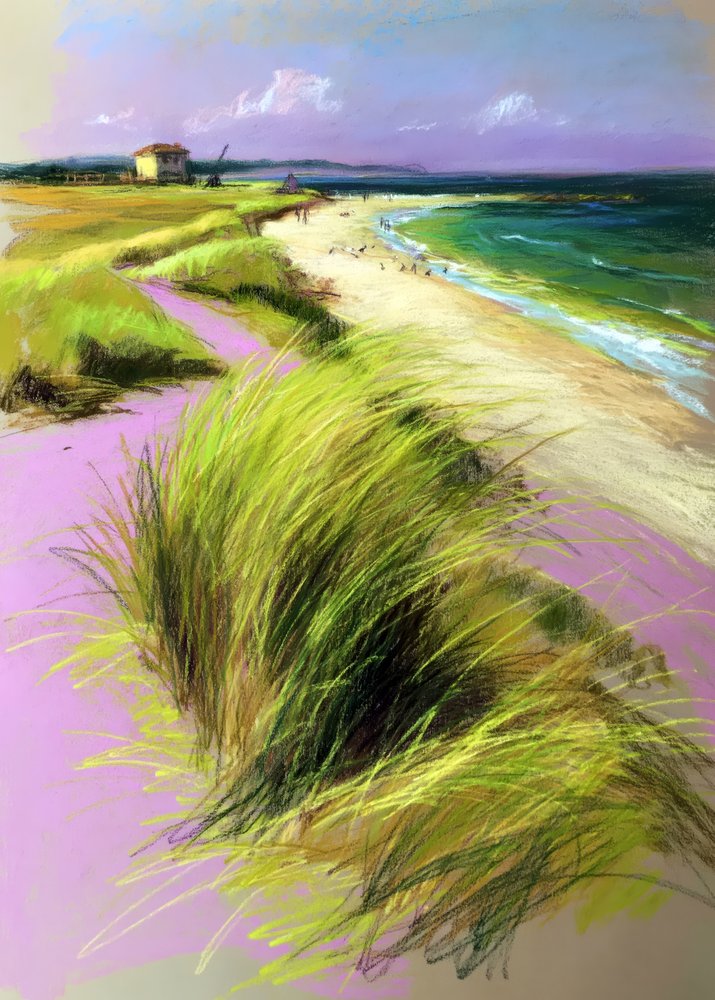 Vibrant Beach Dunes by Justyna Jaszke