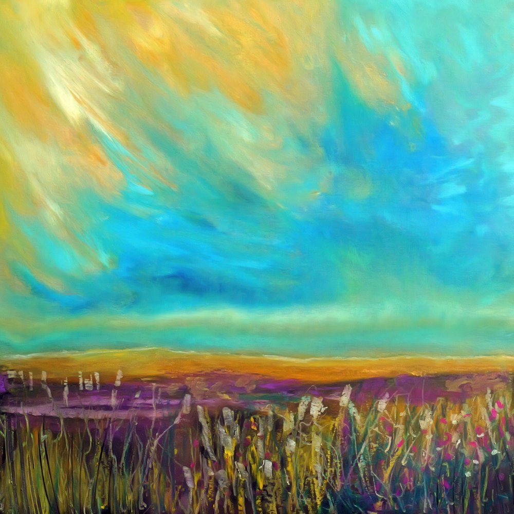 Vibrant Field Landscape by Justyna Jaszke