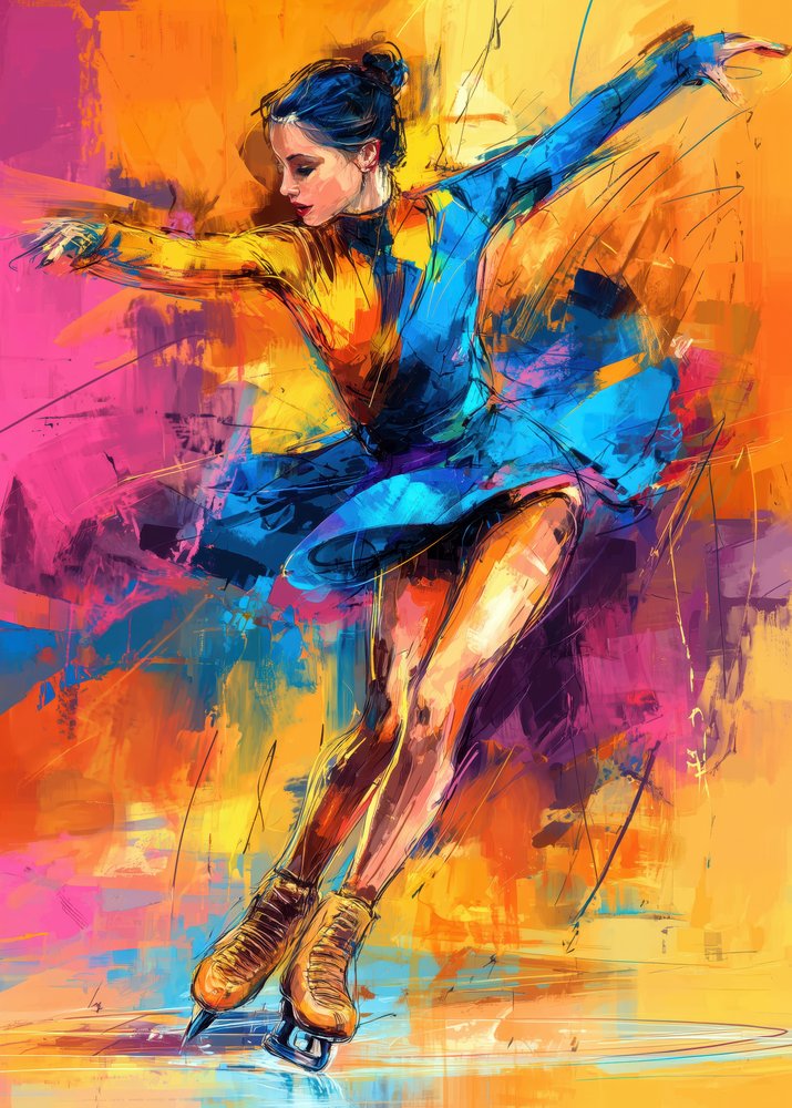 Vibrant Figure Skater by Justyna Jaszke