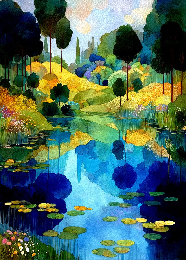 Vibrant Lake Reflections by Justyna Jaszke