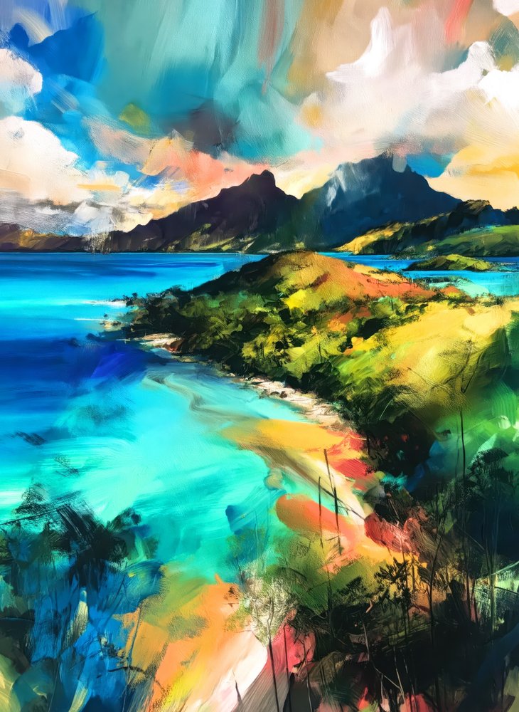 Vibrant Tropical Coast by Justyna Jaszke