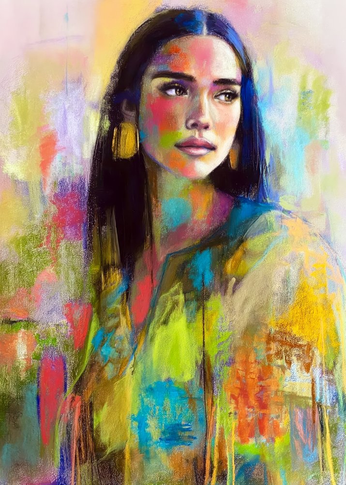 Vibrant Woman Portrait by Justyna Jaszke