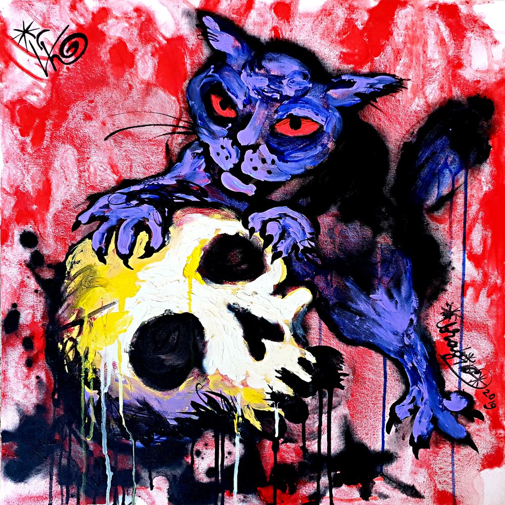 Dark Cat Skull by Kanat Ibragimov