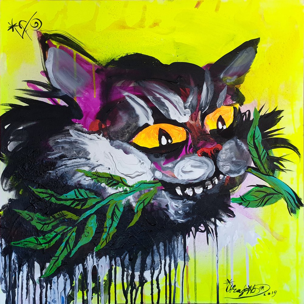 Mischievous Cat Leaves by Kanat Ibragimov