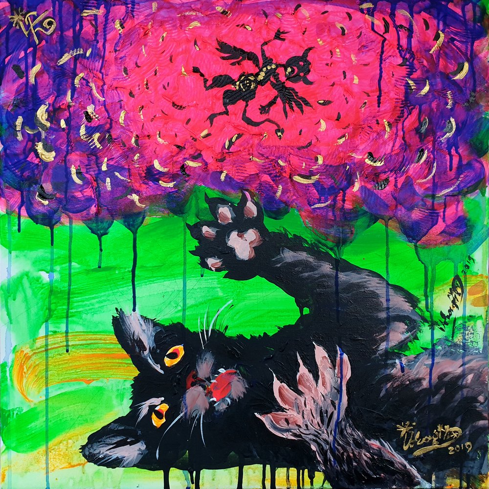 Playful Black Cat Fantasy by Kanat Ibragimov