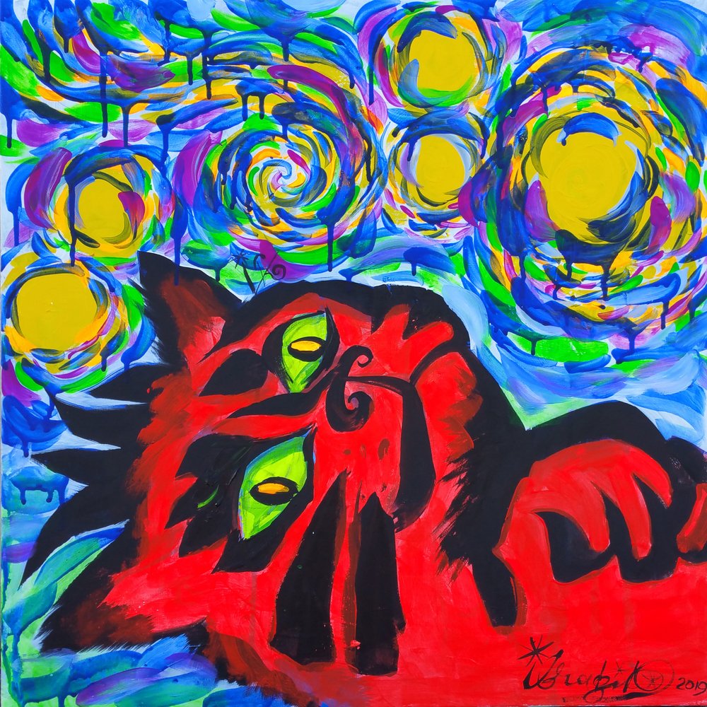 Vibrant Creature Starry Sky by Kanat Ibragimov