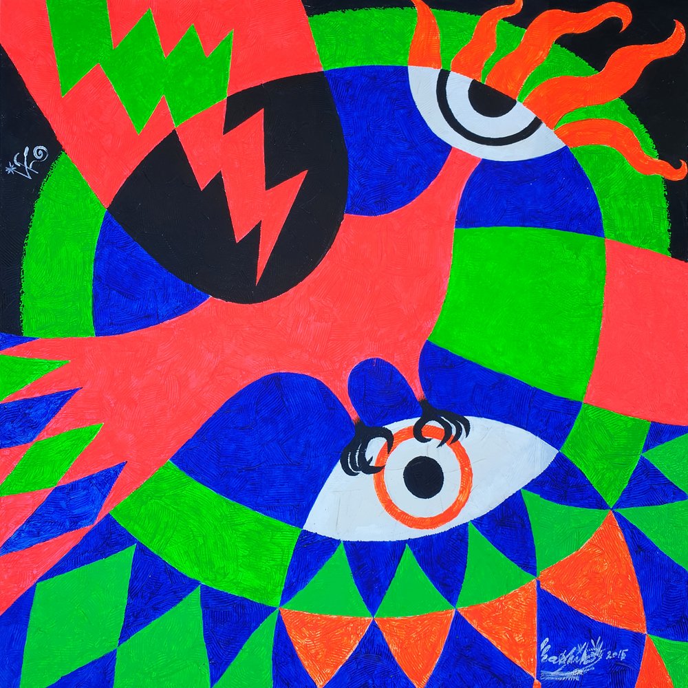 Vibrant Phoenix Bird by Kanat Ibragimov