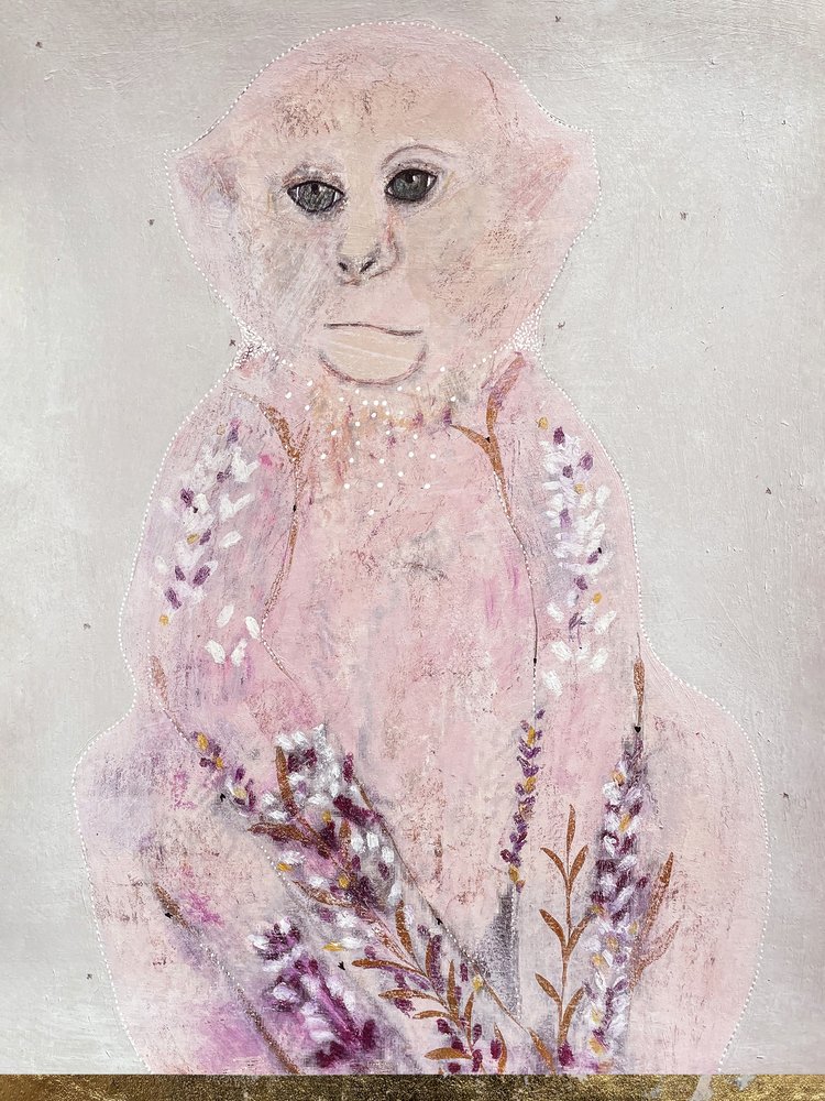 Pink Monkey Lavender by Karenina Fabrizzi