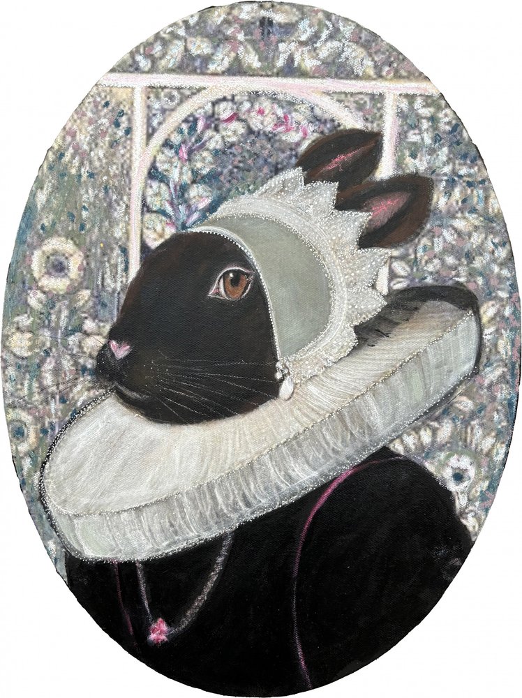 Regal Rabbit Portrait by Karenina Fabrizzi