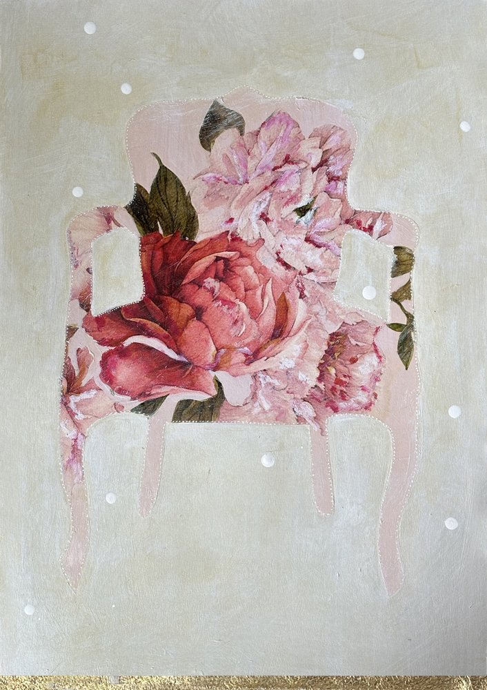 Romantic Floral Chair by Karenina Fabrizzi