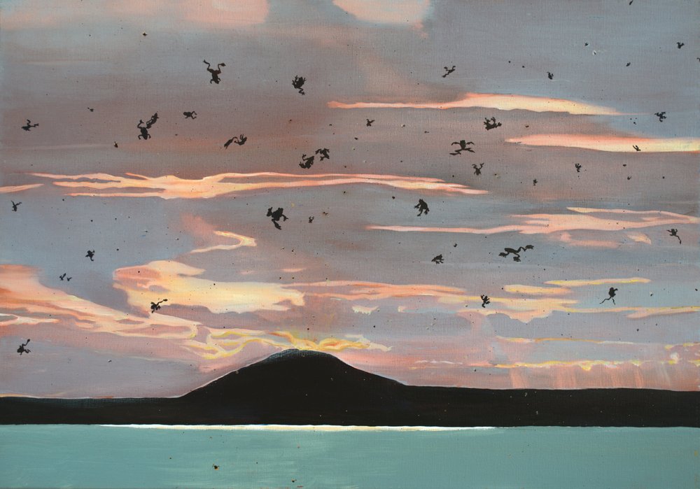 Falling Figures Sunset Sky by Karin Bos