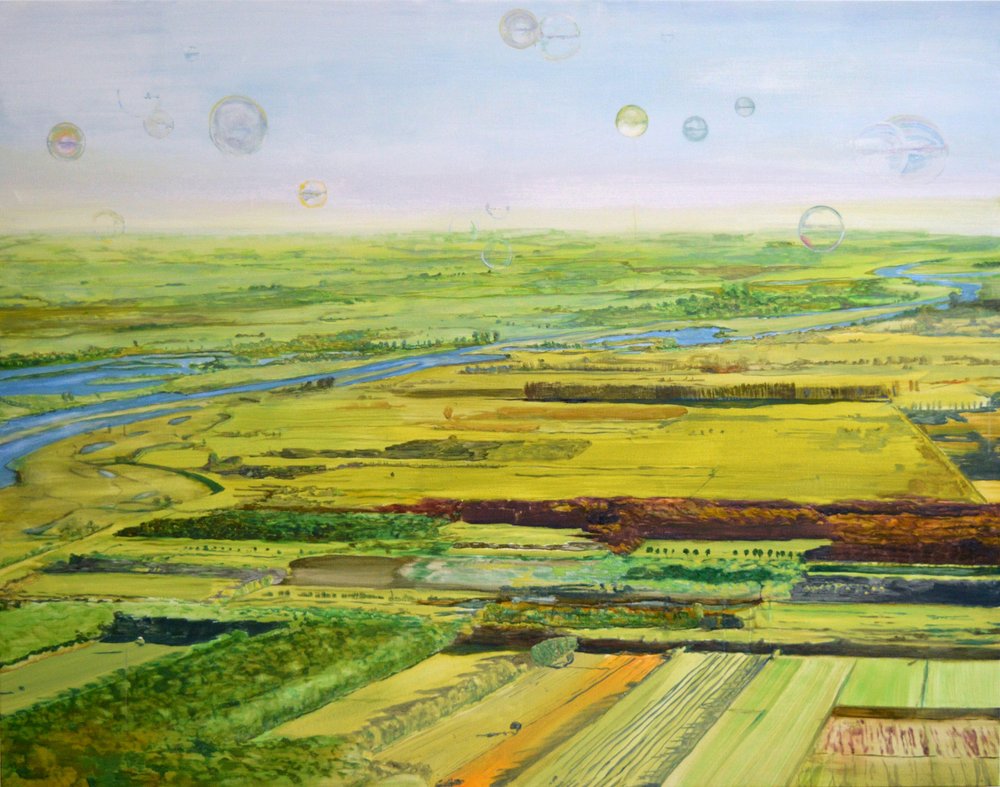 Floating Bubbles Landscape by Karin Bos
