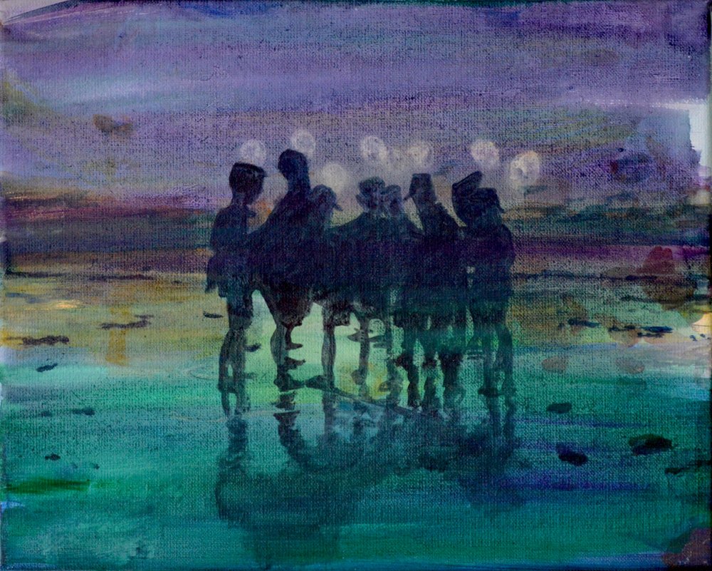 Twilight Figures Reflection by Karin Bos