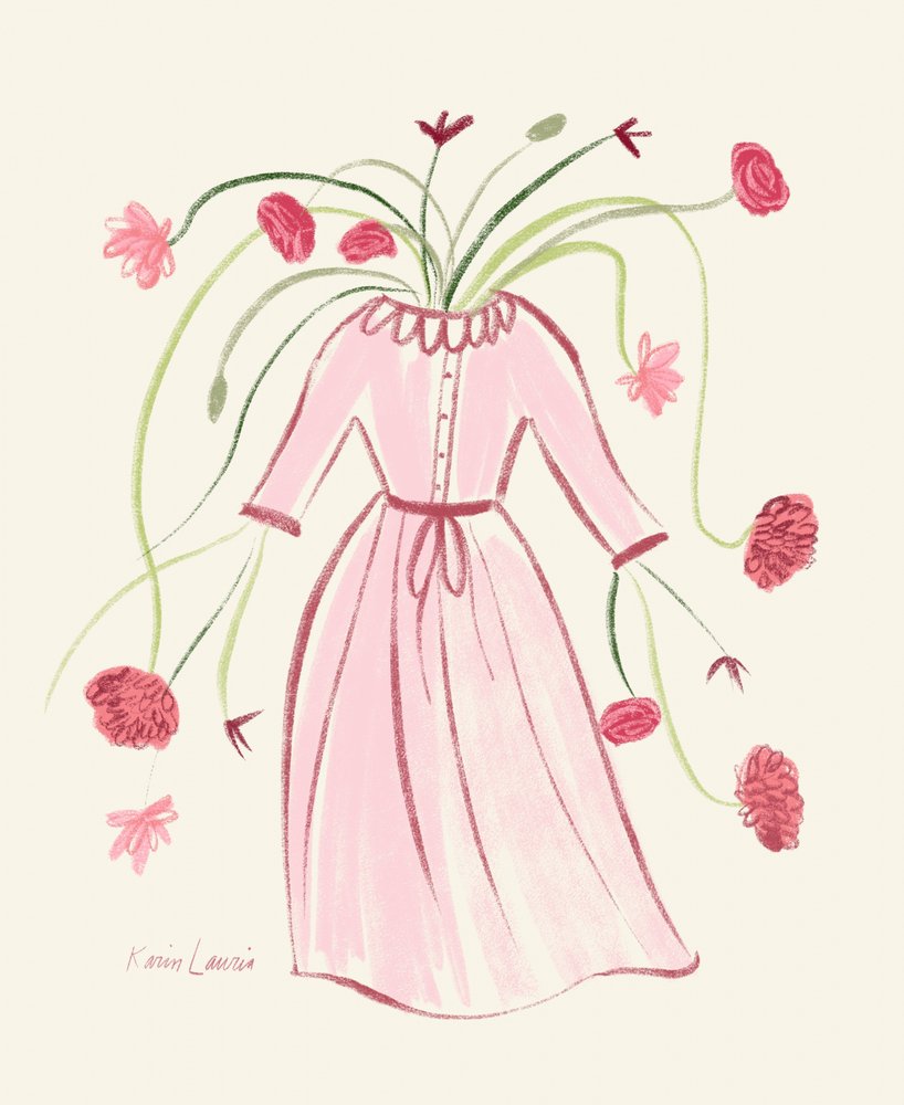 Blooming Pink Dress by Karin Lauria