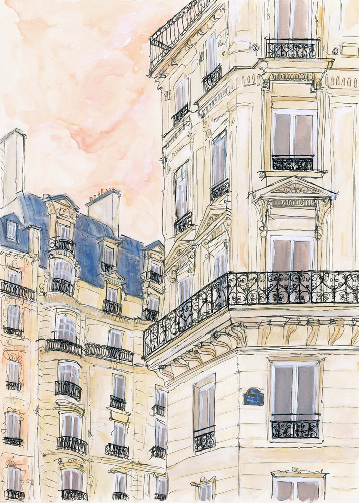 Parisian Street Corner by Katharina Puritscher