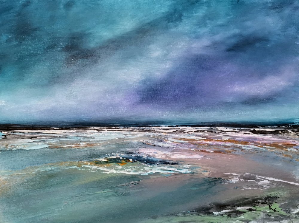 Purple Sky Seascape by Kenneth Cowins