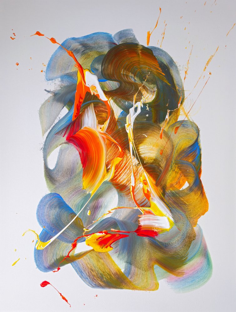 Vibrant Abstract Swirls by Kenneth Cowins