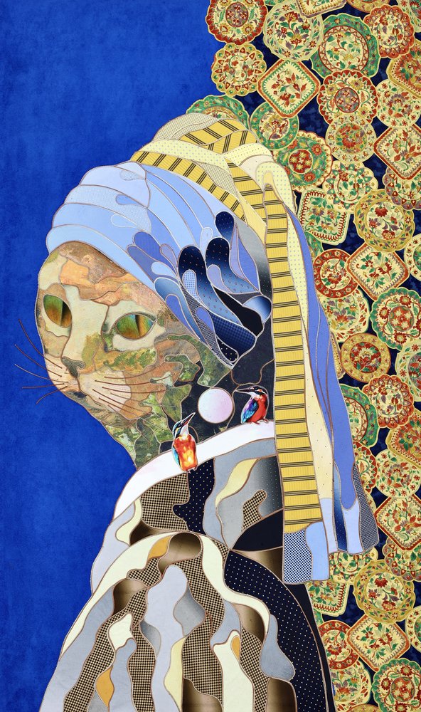 Cat with Pearl Turban by Kostyantin Malginov