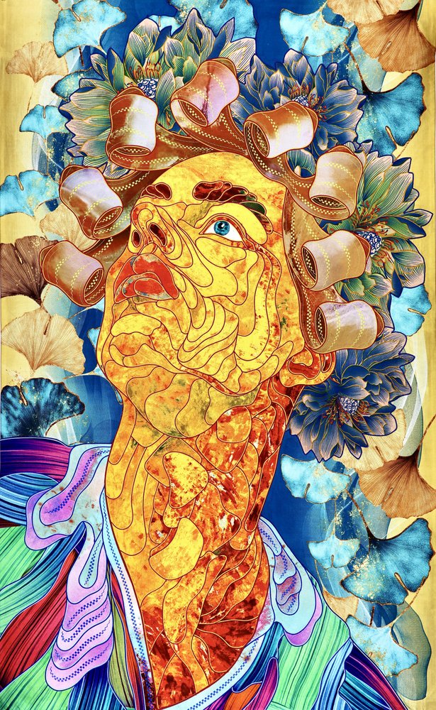 Golden Floral Gaze by Kostyantin Malginov