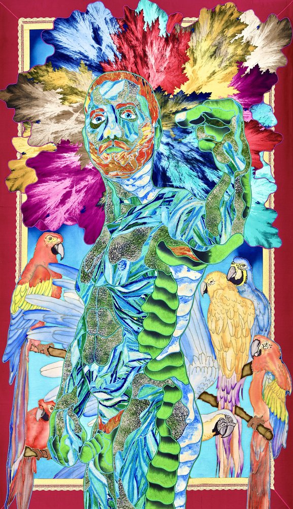 Tropical Man With Macaws by Kostyantin Malginov
