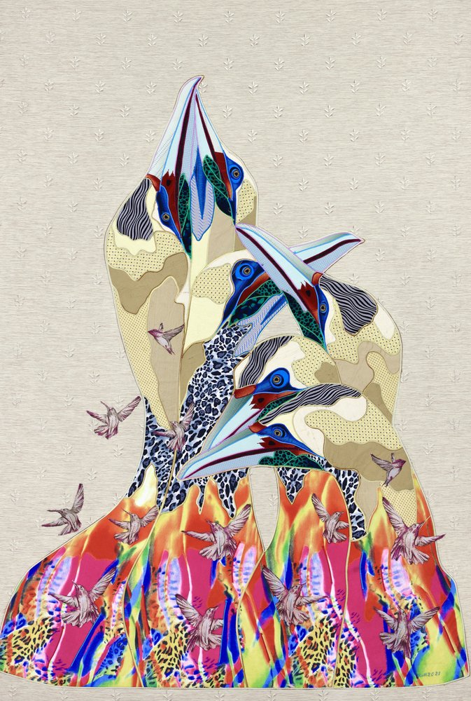 Vibrant Abstract Birds by Kostyantin Malginov