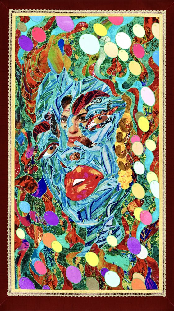 Vibrant Mosaic Face by Kostyantin Malginov