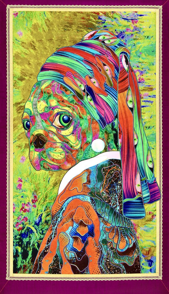 Whimsical Pearl Earring Dog by Kostyantin Malginov