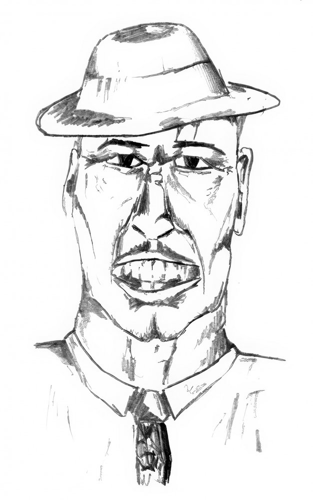 Angry Man In Hat by Kulik