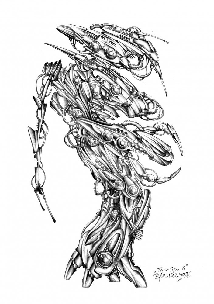 Biomechanical Alien Creature by Kulik